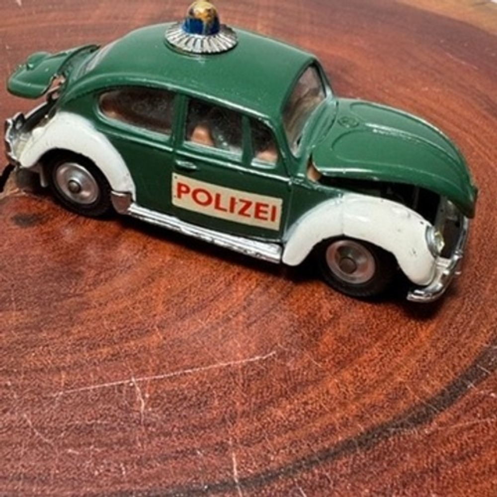 Vintage Corgi Toys Volkswagen 1200 Saloon Polizei Police Car Green White Diecast